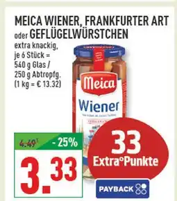 Marktkauf Meica wiener, frankfurter art oder geflügelwürstchen Angebot