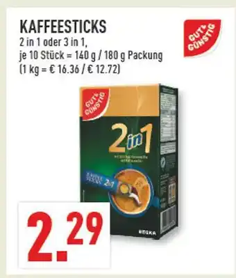 Marktkauf Gut & günstig kaffeesticks 2 in 1 Angebot