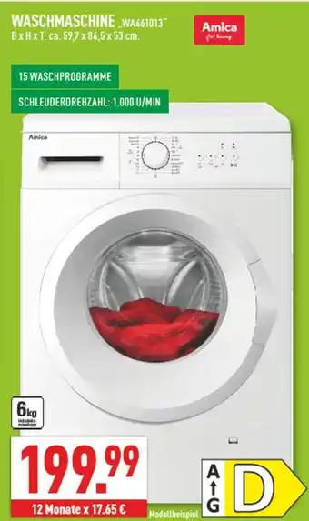 Marktkauf Amica waschmaschine wa461013 Angebot
