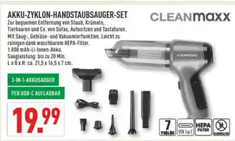 Marktkauf Cleanmaxx akku-zyklon-handstaubsauger-set Angebot