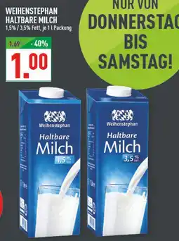 Marktkauf Weihenstephan haltbare milch 1,5% fett Angebot