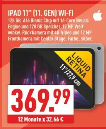 Marktkauf Apple ipad 11 (11. gen) wi-fi Angebot