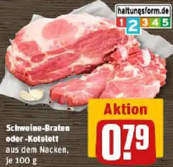 REWE Schweine-Braten oder -Kotelett Angebot