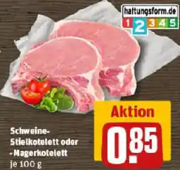 REWE Schweine- Stielkotelett oder -Magerkotelett Angebot