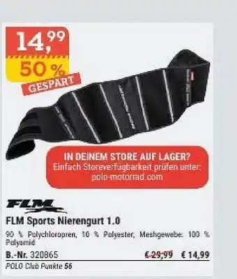 Polo Flm Sports Nierengurt 1.0 Angebot