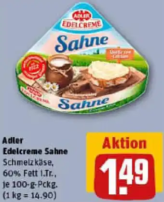 REWE Adler Edelcreme Sahne Angebot