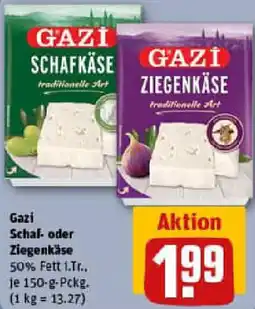 REWE Gazi Schal- oder Ziegenkäse Angebot