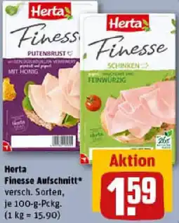 REWE Herta Finesse Aufschnitt Angebot