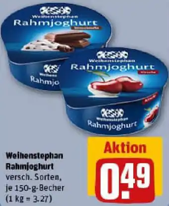 REWE Weihenstephan Rahmjoghurt Angebot