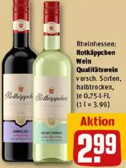 REWE Rotkäppchen Wein Qualitätswein Angebot