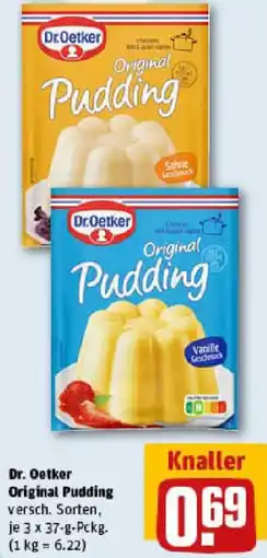 REWE Dr. Oetker Original Pudding Angebot