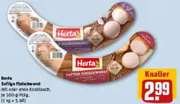 REWE Herta Saftige Fleischwurst Angebot