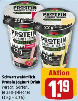 REWE Schwarzwaldmilch Protein Joghurt Drink Angebot