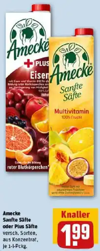 REWE Amecke Sanfte Säfte oder Plus Säfte Angebot