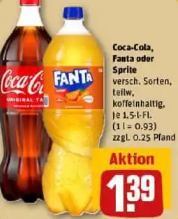 REWE Coca-Cola, Fanta oder Sprite Angebot