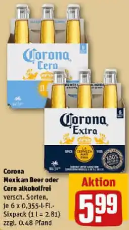 REWE Corona Mexican Beer oder Cero alkoholfrei Angebot