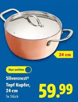 Lidl Silvercrest Topf Kupfer, 24 cm Angebot