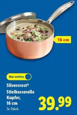 Lidl Silvercrest Stielkasserolle Kupfer, 16 cm Angebot