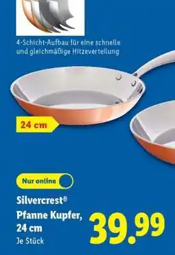 Lidl Silvercrest Pfanne Kupfer, 24 cm Angebot