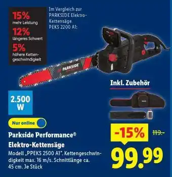 Lidl PARKSIDE PERFORMANCE Elektro-Kettensäge Angebot