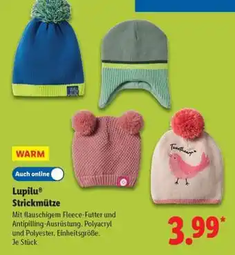 Lidl Lupilu Strickmütze Angebot