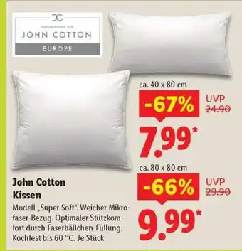 Lidl JOHN COTTON Kissen Angebot
