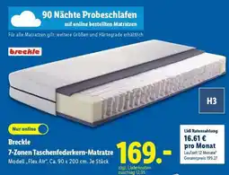 Lidl breckle 7-Zonen Taschenfederkern-Matratze Angebot