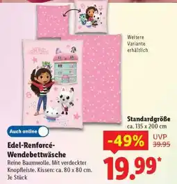 Lidl Edel- Renforcé- Wendebettwäsche Angebot
