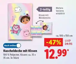 Lidl Kuscheldecke mit Kissen Angebot