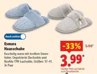 Lidl Esmara Hausschuhe Angebot