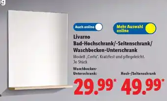 Lidl Livarno Bad-Hochschrank/-Seitenschrank/Waschbecken-Unterschrank Angebot
