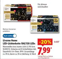 Lidl Livarno Home LED-Lichterkette 100/120 LEDs Angebot