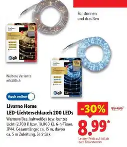 Lidl Livarno Home LED-Lichterschlauch 200 LEDs Angebot