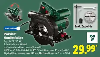 Lidl PARKSIDE Handkreissäge Angebot
