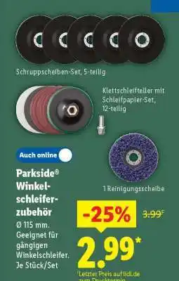 Lidl PARKSIDE Winkelschleiferzubehör Angebot
