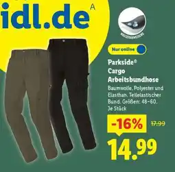 Lidl Parkside Cargo Arbeitsbundhose Angebot