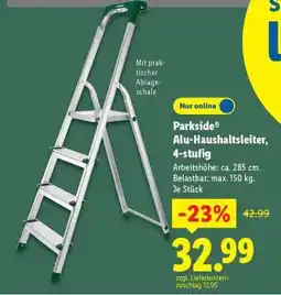 Lidl Parkside Alu-Haushaltsleiter, 4-stufig Angebot