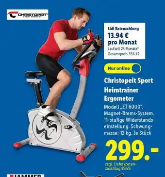 Lidl Christopeit Sport Heimtrainer Ergometer Angebot