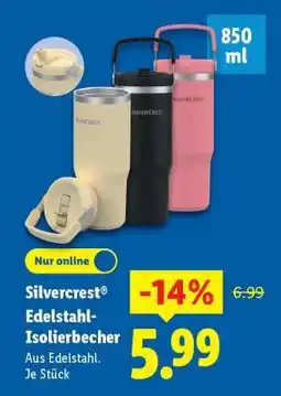 Lidl SILVERCREST Edelstahl-Isolierbecher Angebot