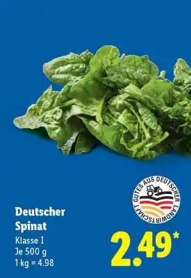 Lidl Deutscher Spinat Angebot