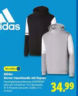 Lidl Adidas Herren-Sweathoodie mit Kapuze Angebot