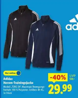 Lidl Adidas Herren-Trainingsjacke Angebot