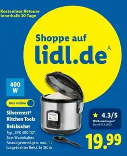 Lidl SILVERCREST KITCHEN TOOLS Reiskocher Angebot