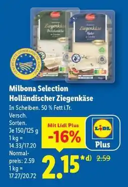 Lidl Milbona Selection Holländischer Ziegenkäse Angebot
