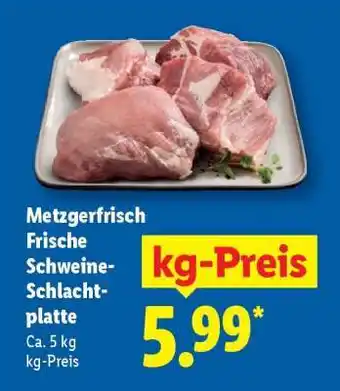 Lidl Metzgerfrisch Frische Schweine-Schlachtplatte Angebot