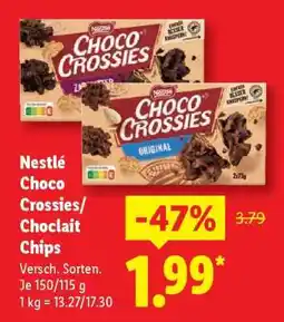 Lidl Nestlé Choco Crossies / Choclait Chips Angebot