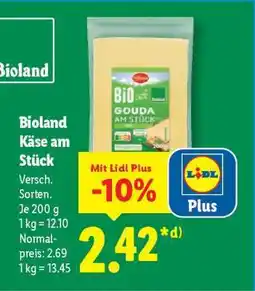 Lidl Bioland Käse am Stück Angebot