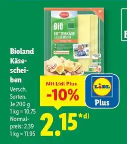 Lidl Bioland Käse­ scheiben Angebot