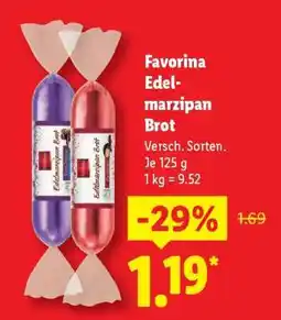 Lidl Favorina Edelmarzipan -Brot Angebot