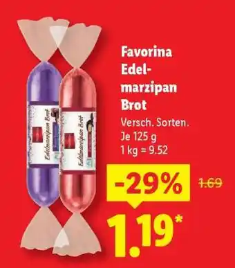 Lidl Favorina Edelmarzipan -Brot Angebot